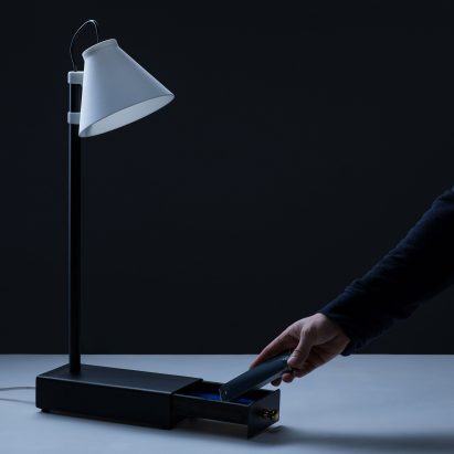 Klemens Schillinger's lamps supply electricity in exchange for users' smartphones