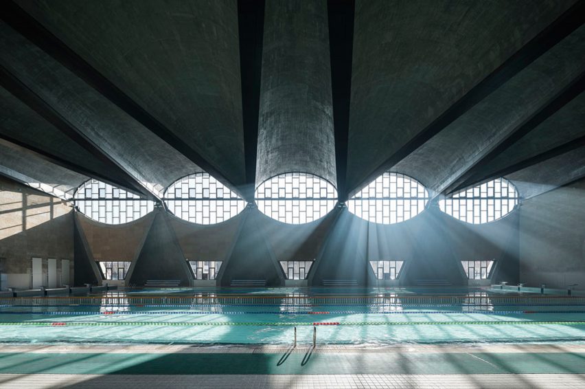 Image of swimming pool with vaulted ceiling named best architecture photograph of 2017