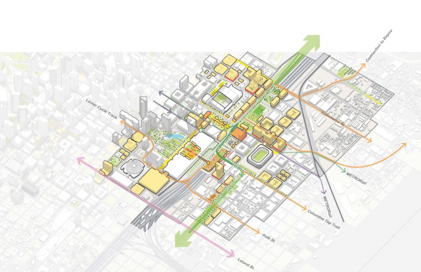 Plan Downtown Houston by Downtown District