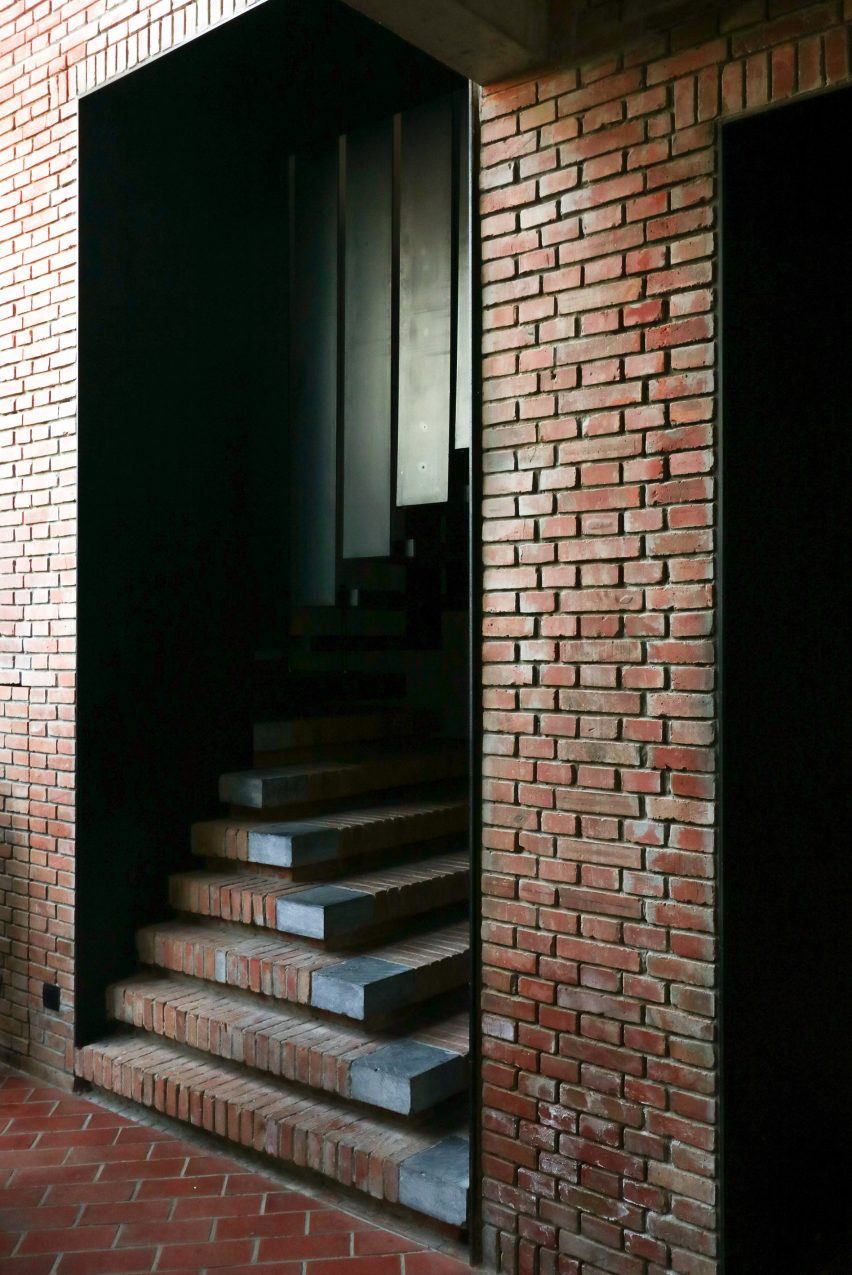 Dong Yugan uses brick to form sculptural surfaces and playful structures at Red Brick Art Museum