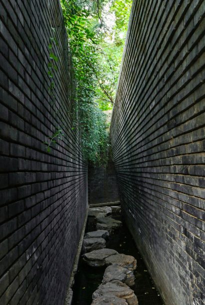 Dong Yugan uses brick to form sculptural surfaces and playful structures at Red Brick Art Museum