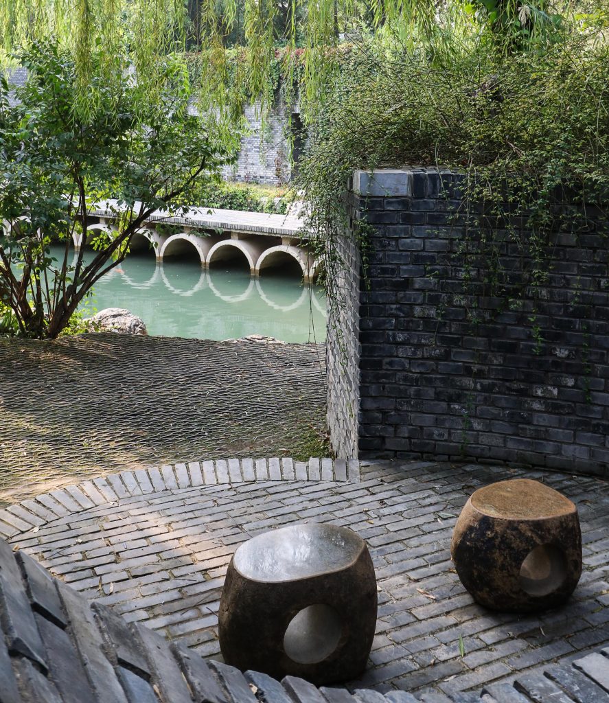 Dong Yugan uses brick to form sculptural surfaces and playful structures at Red Brick Art Museum