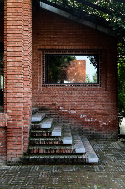 Dong Yugan uses brick to form sculptural surfaces and playful structures at Red Brick Art Museum