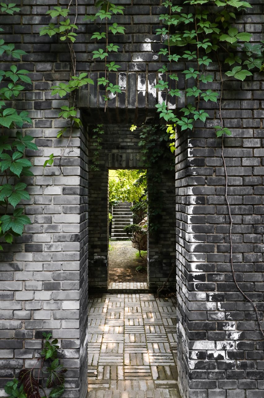 Dong Yugan uses brick to form sculptural surfaces and playful structures at Red Brick Art Museum