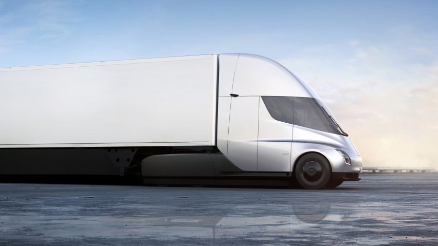 Semi truck and Roadster by Tesla