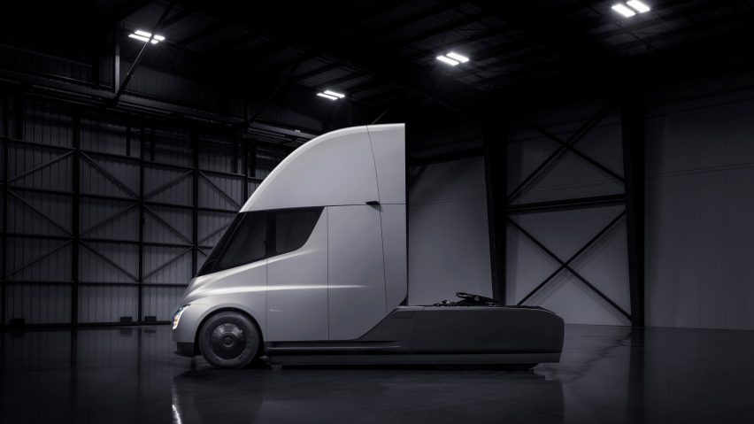 Semi truck and Roadster by Tesla