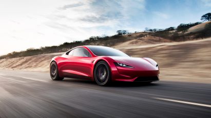 Semi truck and Roadster by Tesla