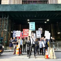 Architects protest at New York's AT&T Building