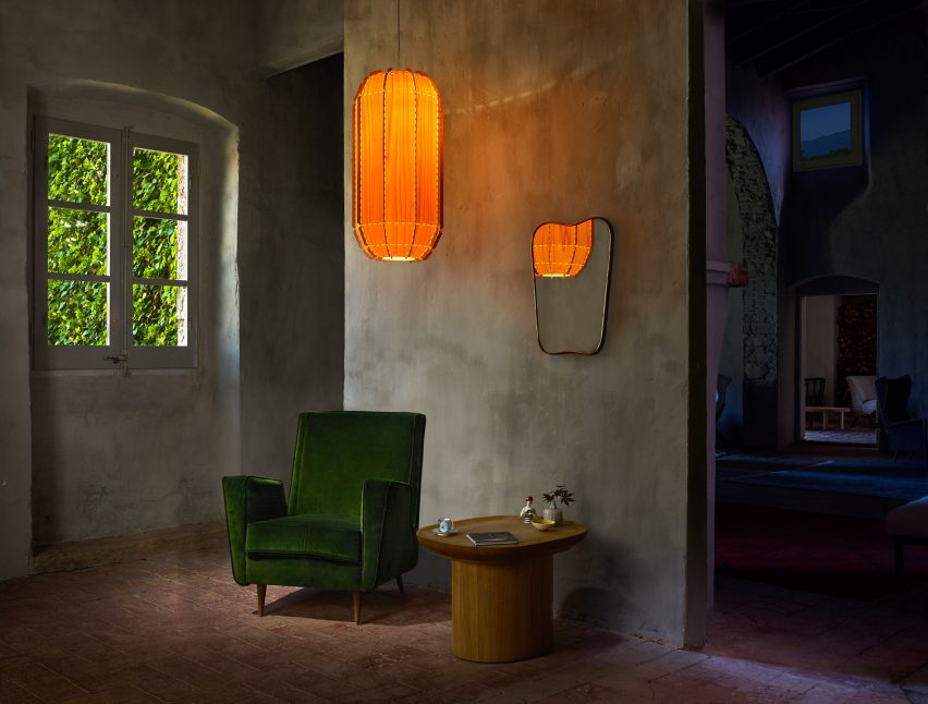 LZF designs pendant light shades that are stitched like textiles