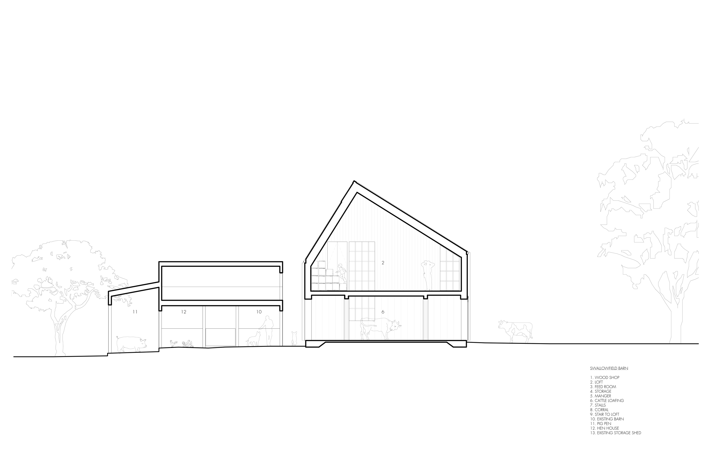 Swallowfield Barn by Motiv Architects