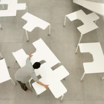 Tetris Table by People’s Industrial Design Office slots together in different formations