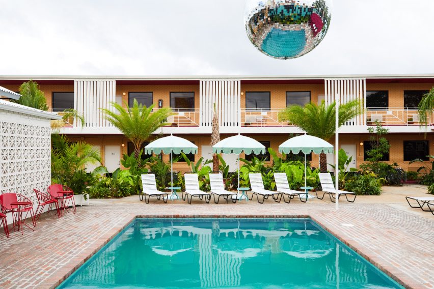 Nicole Cota Studio renovates 1950s motel in New Orleans to create The Drifter Hotel