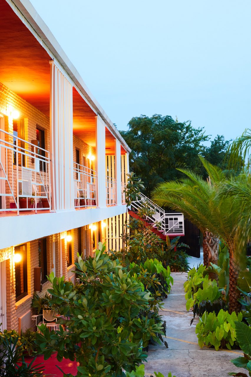 Nicole Cota Studio renovates 1950s motel in New Orleans to create The Drifter Hotel