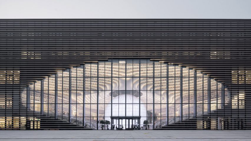MVRDV completes library shaped like a giant eye in Chinese city Tianjin