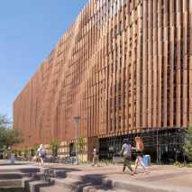 Sandstone and metal louvres wrap massive student housing complex in Arizona