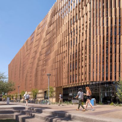 Sandstone and metal louvres wrap massive student housing complex in Arizona