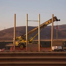 US-Mexico border wall prototype construction