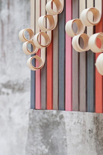 Stoft studio's Whittle Away cabinets peel away over time to reveal colourful panels underneath