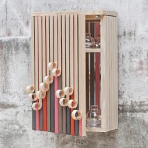 Stoft designs wooden cabinets that peel away over time