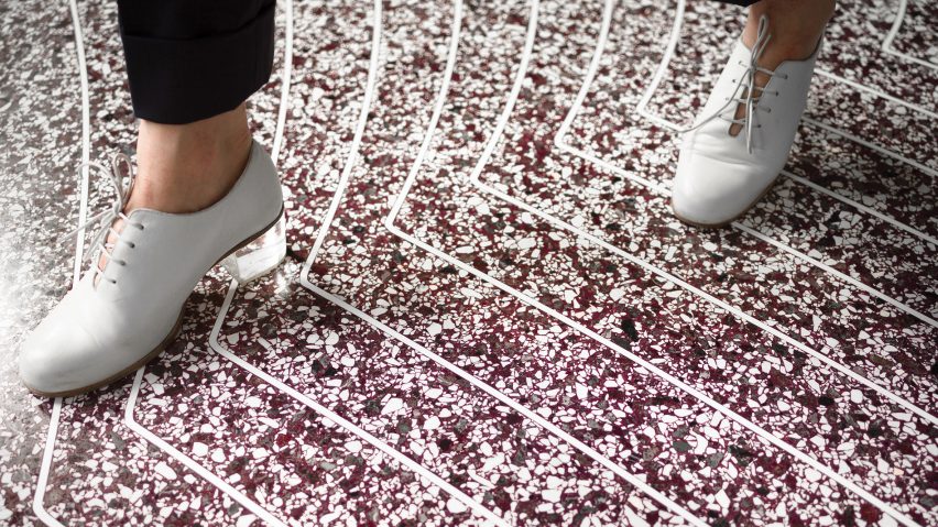 Robotic 3D printers create terrazzo floors in any pattern