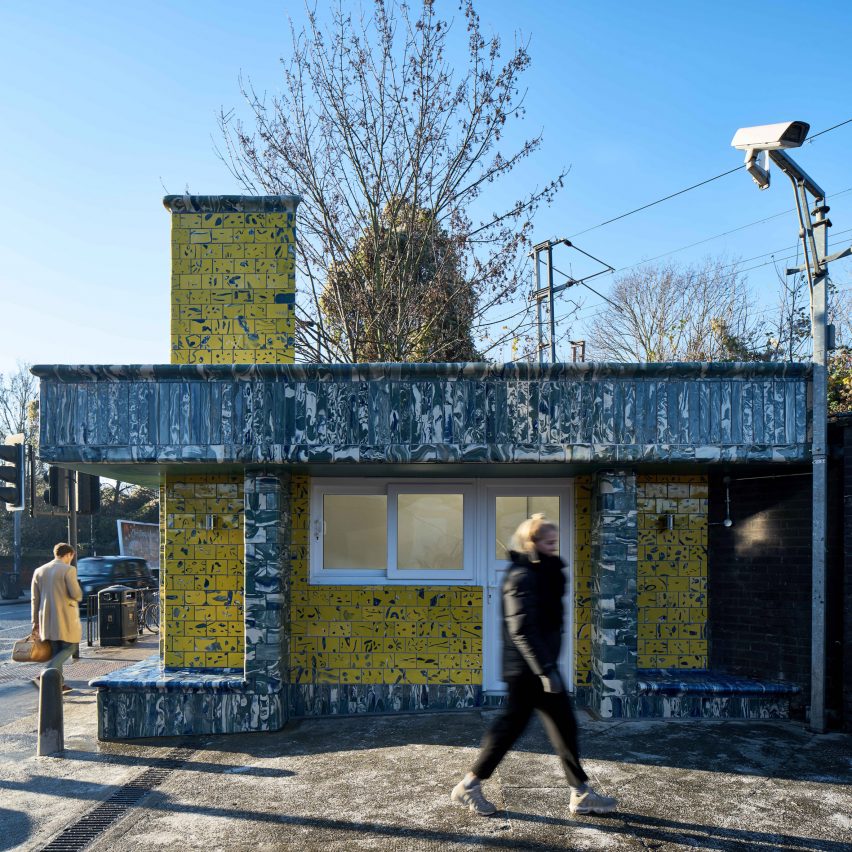 Assemble give Seven Sisters station tiled facade in tiles
