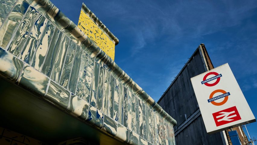 Assemble give Seven Sisters station tiled facade in tiles