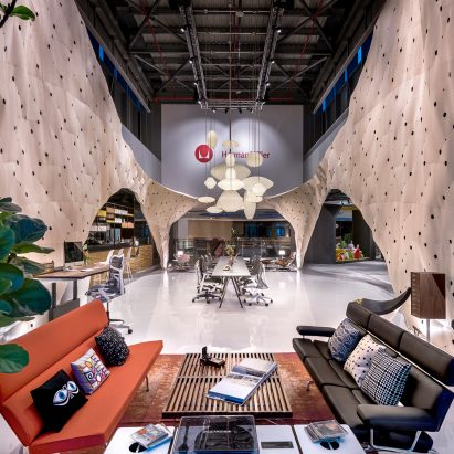 Produce Workshop used “tailoring tactics” to create plywood pavilion for Herman Miller