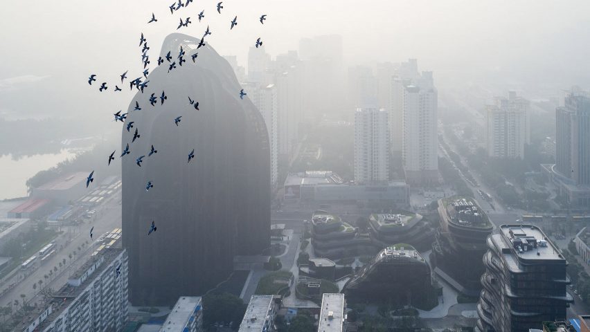 Iwan Baan photographs MAD’s Chaoyang Park Plaza in the Beijing haze