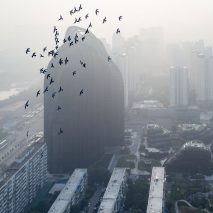 Iwan Baan photographs MAD’s Chaoyang Park Plaza in the Beijing haze