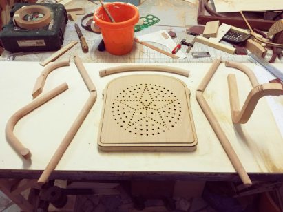 Dutch designer Ineke Hans has designed a steam bent conference chair for Kunsthalle Wien