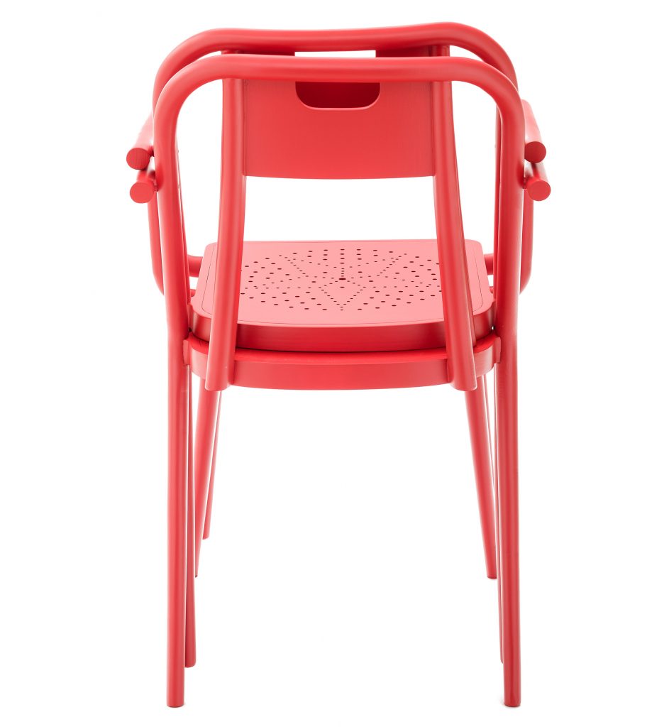 Dutch designer Ineke Hans has designed a steam bent conference chair for Kunsthalle Wien