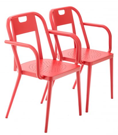 Dutch designer Ineke Hans has designed a steam bent conference chair for Kunsthalle Wien