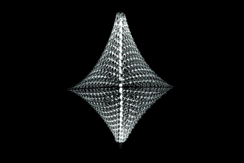 Liquid Printed Bag and Lamp by MIT Self-Assembly Lab and Christophe Guberan
