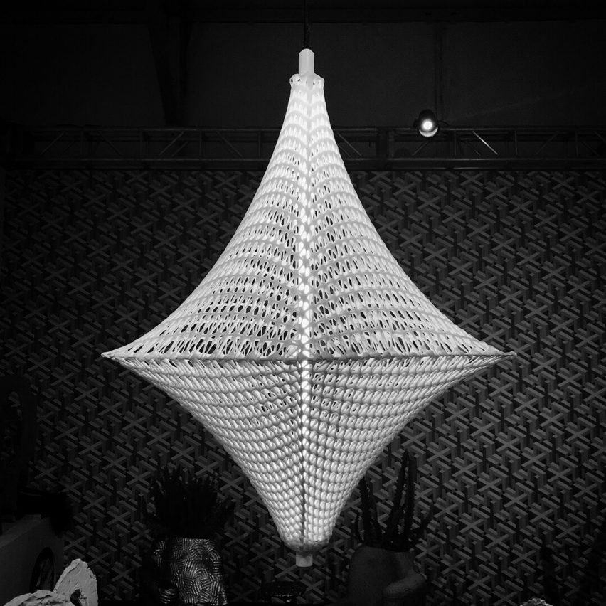 Liquid Printed Bag and Lamp by MIT Self-Assembly Lab and Christophe Guberan