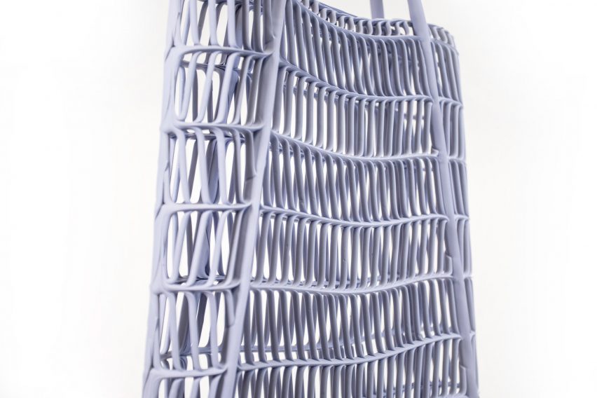 Liquid Printed Bag and Lamp by MIT Self-Assembly Lab and Christophe Guberan