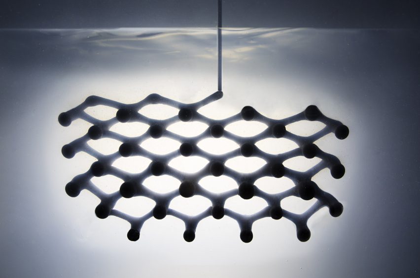 Liquid Printed Bag and Lamp by MIT Self-Assembly Lab and Christophe Guberan