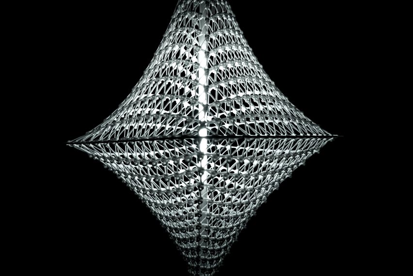 Liquid Printed Bag and Lamp by MIT Self-Assembly Lab and Christophe Guberan