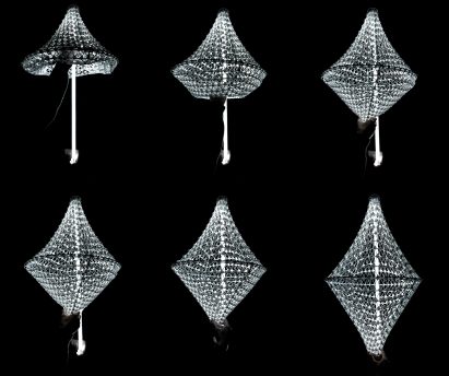 Liquid Printed Bag and Lamp by MIT Self-Assembly Lab and Christophe Guberan