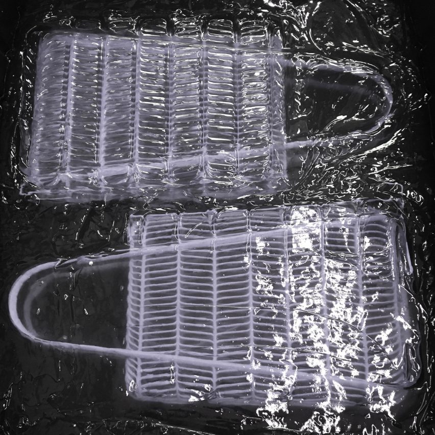 Liquid Printed Bag and Lamp by MIT Self-Assembly Lab and Christophe Guberan