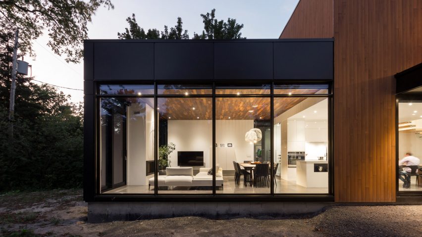 Oak Residence is a contemporary house in suburban Quebec City