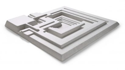 Ennis tiles by Offecct, based on designs by Frank Lloyd Wright.