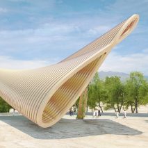 Paul Cocksedge designs 33-metre-long garden canopy that mimics the path of the sun