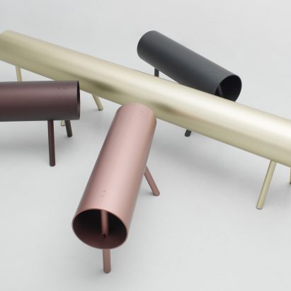 OS & OOS creates sawhorse-inspired furniture using aluminium pipes