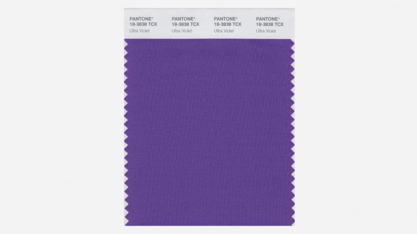 Pantone names Ultra Violet as colour of the year for 2018
