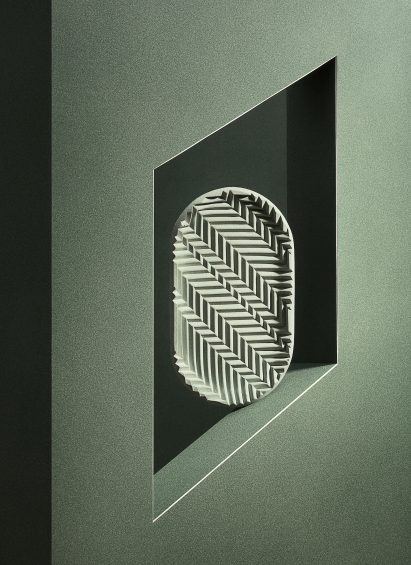 Phill Cuttance adds to his collection of Jesmonite herringbone objects