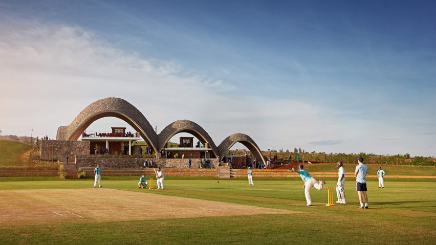 Rwanda cricket stadium by Light Earth Designs
