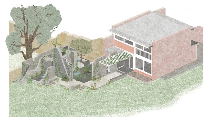 Extension to Walter Segal’s modernist London home is modelled on ruins