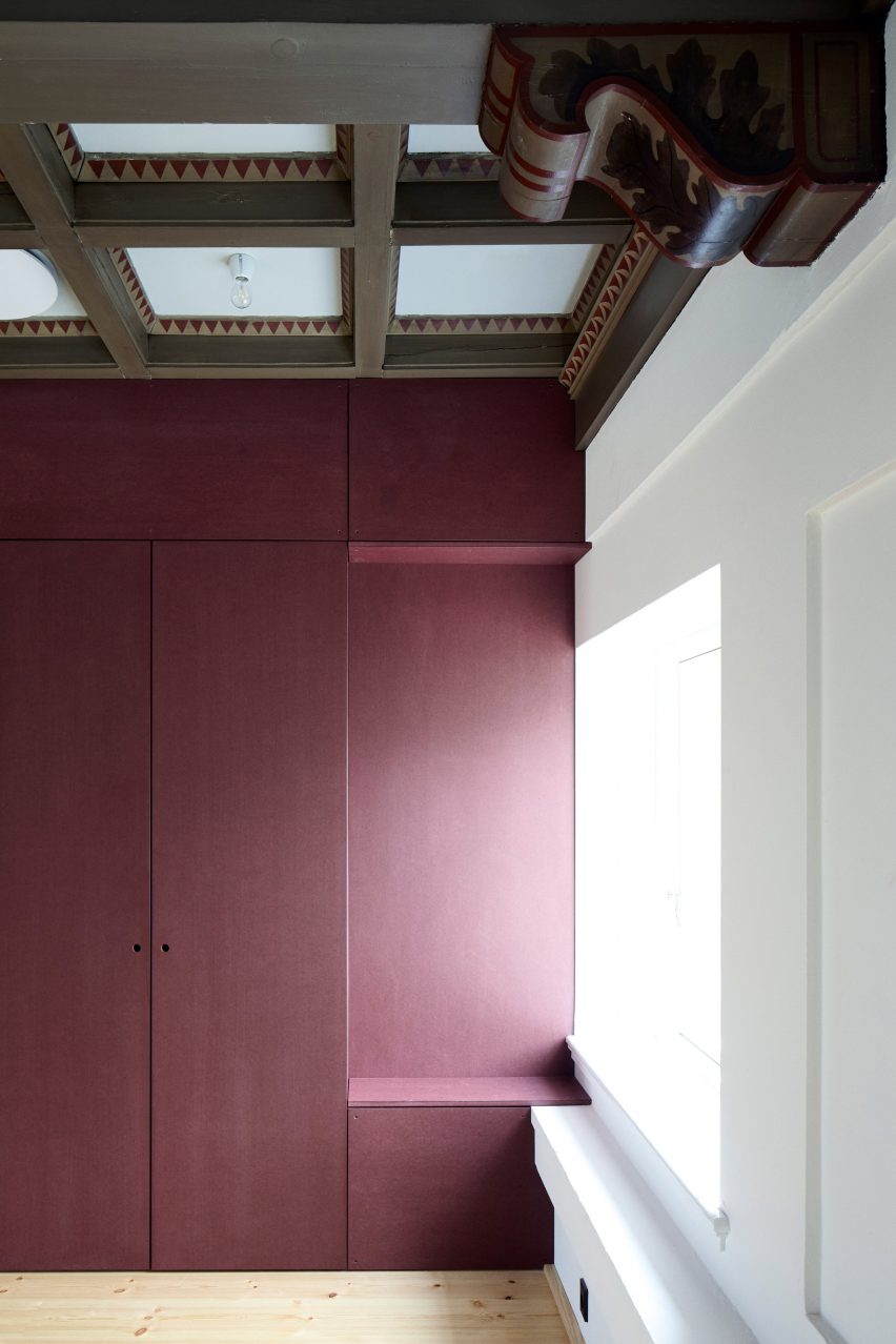Leth & Gori converts Copenhagen chapel into cancer-care facility featuring colourful painted joinery