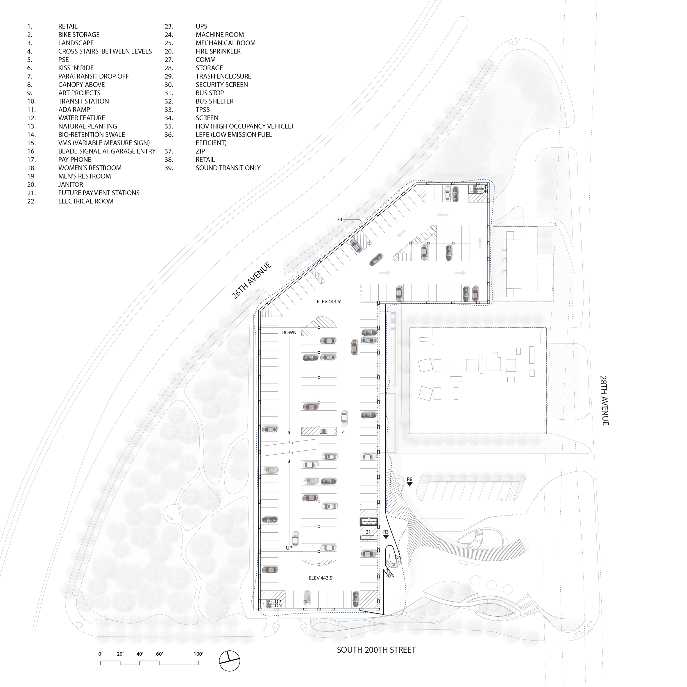 Angle Lake Station at Seattle Airport by Brooks + Scarpa