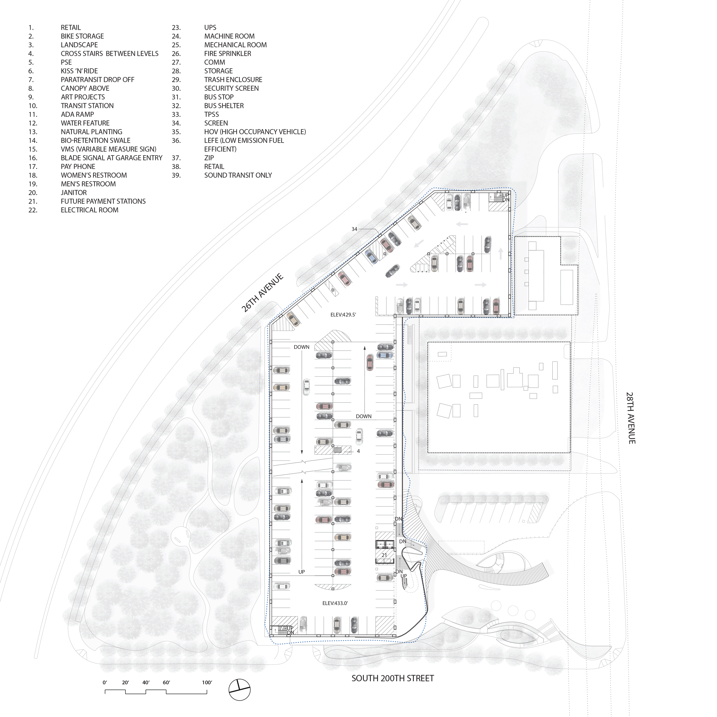 Angle Lake Station at Seattle Airport by Brooks + Scarpa